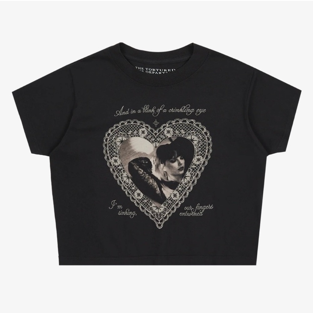 Like-New Taylor Swift “In the Blink of a Crinkling Eye” Cropped T-Shirt